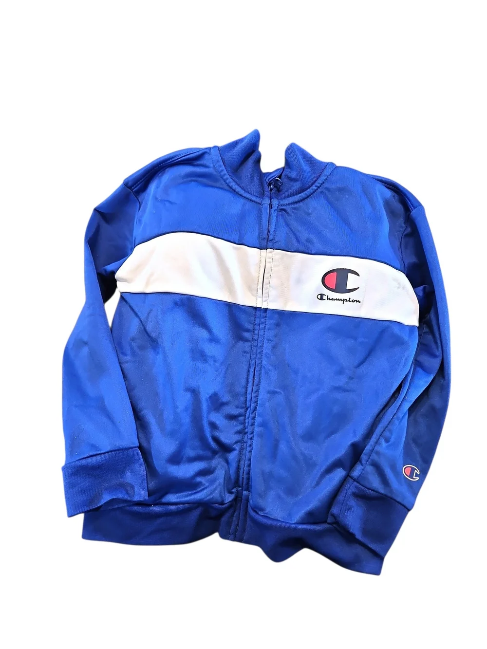 Champion Blue and White Kids' Zip Track Jacket Size 4t